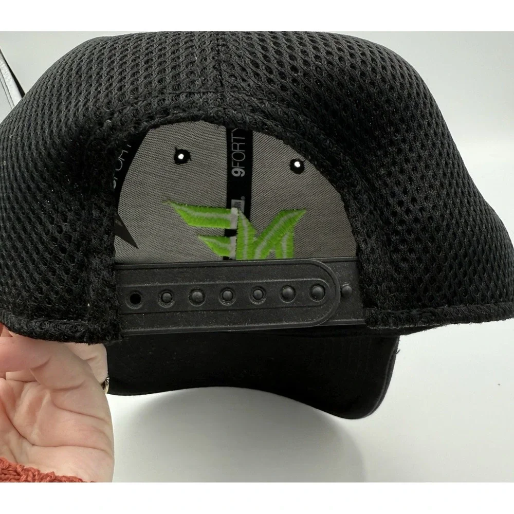 New Era Mesh Snap Back Black & Neon Green Not Fungible Cap 9FORTY‎ Crypto NEW